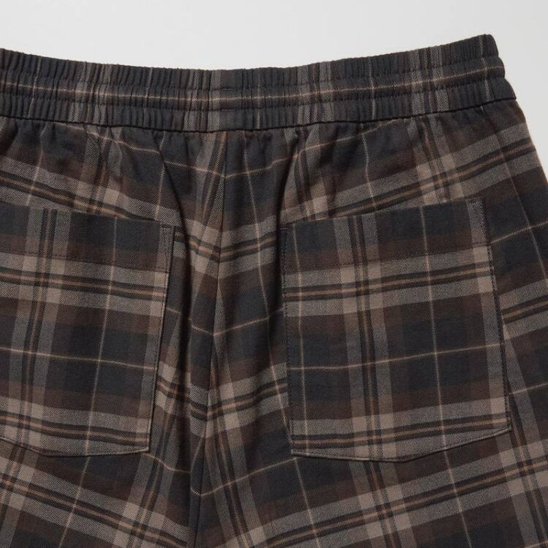 Uniqlo Flannel Ankle Length Pantaloni Marroni | YQZLUG609