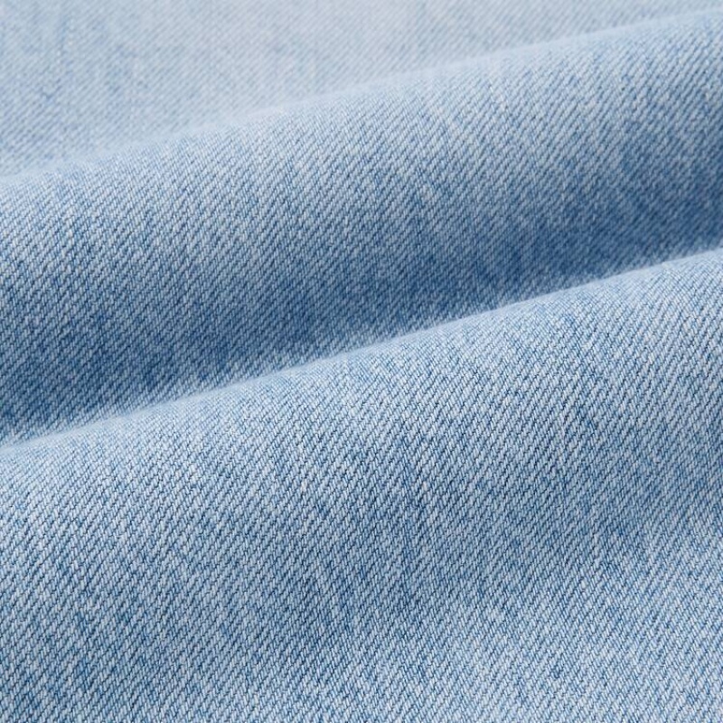 Uniqlo High Rise Dritto Leg Distressed Jeans Blu | LGTDBC314