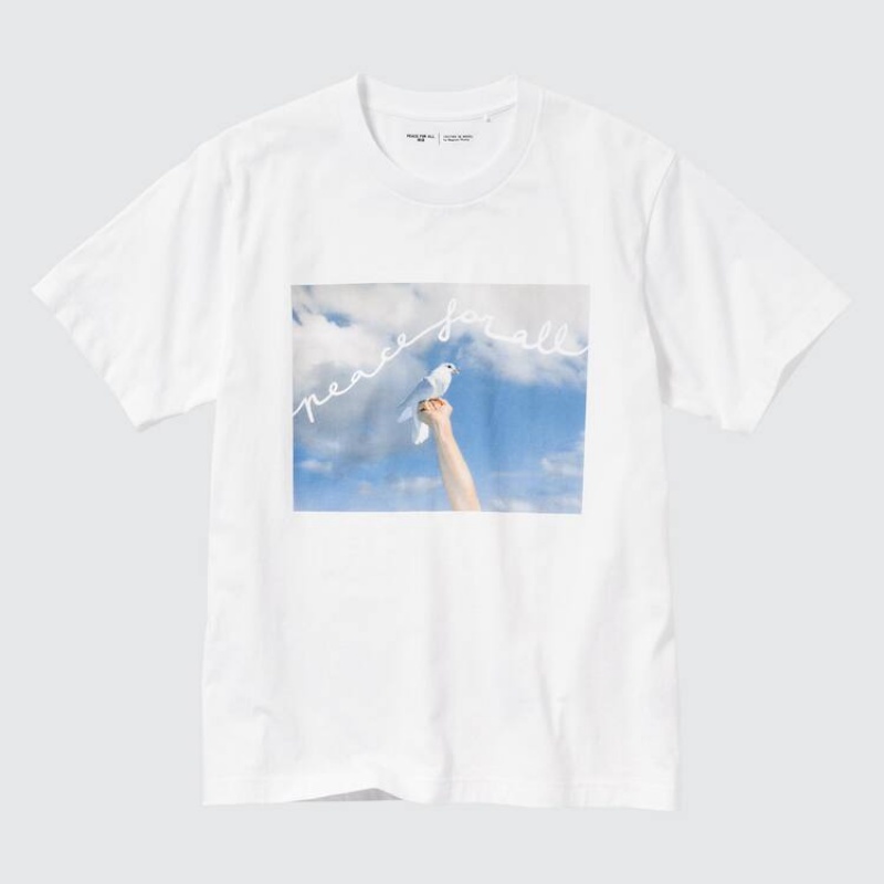 Uniqlo Peace For All Ut Grafica (Cristina De Middel) Magliette Bianche | IQETJZ759