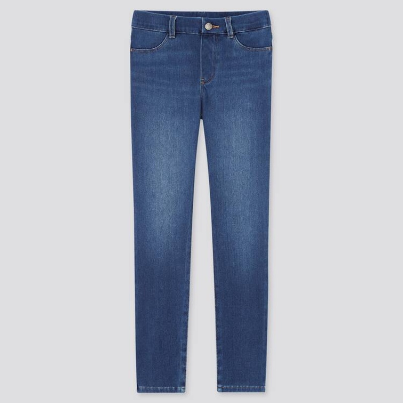 Uniqlo Ultra Stretch Denim (2021 Season) Jeans Ragazza Blu | IAQGBX924