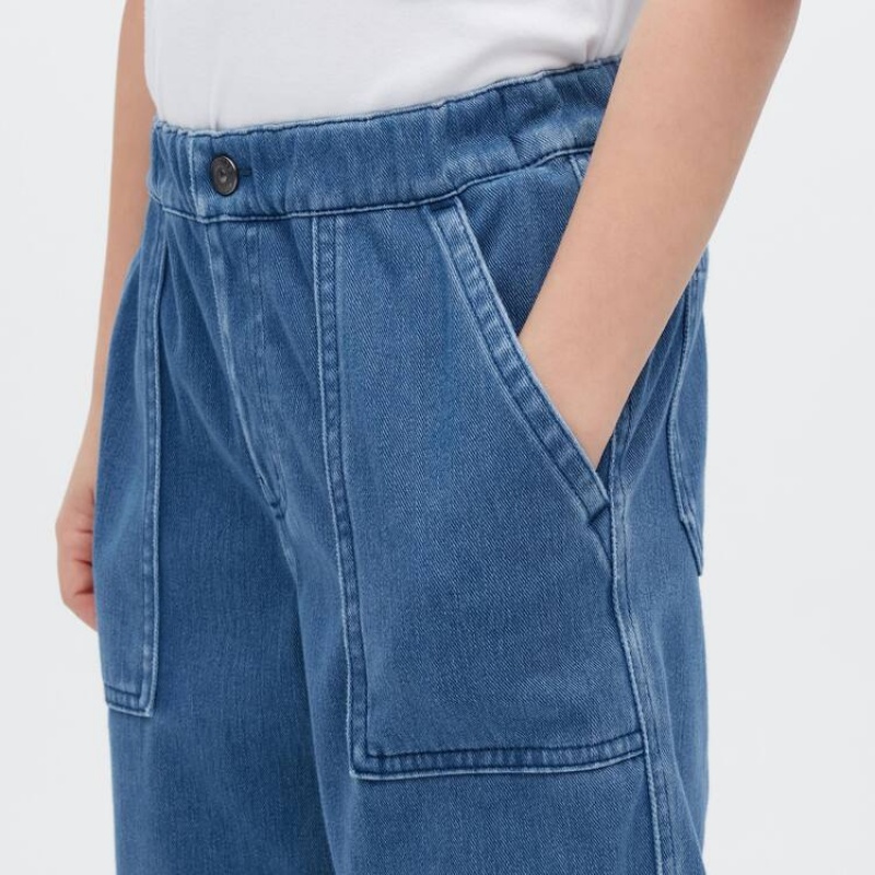 Uniqlo Ultra Stretch Denim Jeans Ragazza Blu | JWOUGF380