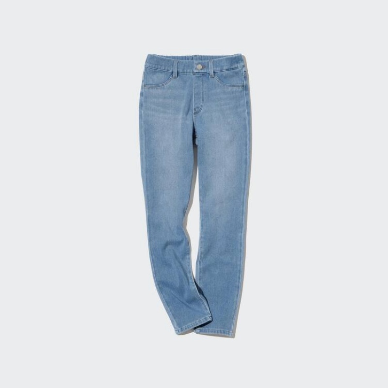 Uniqlo Ultra Stretch Denim (With Back Pockets) Jeans Ragazza Blu | KZQHXY078