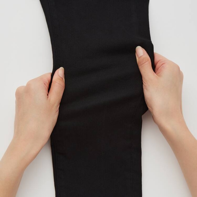 Uniqlo Ultra Stretch Slim Fit Zip Fly Jeans Ragazza Nere | ATPIYH049