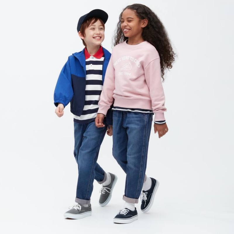 Uniqlo Ultra Stretch Tapered Jeans Ragazza Blu | KYCSIJ840